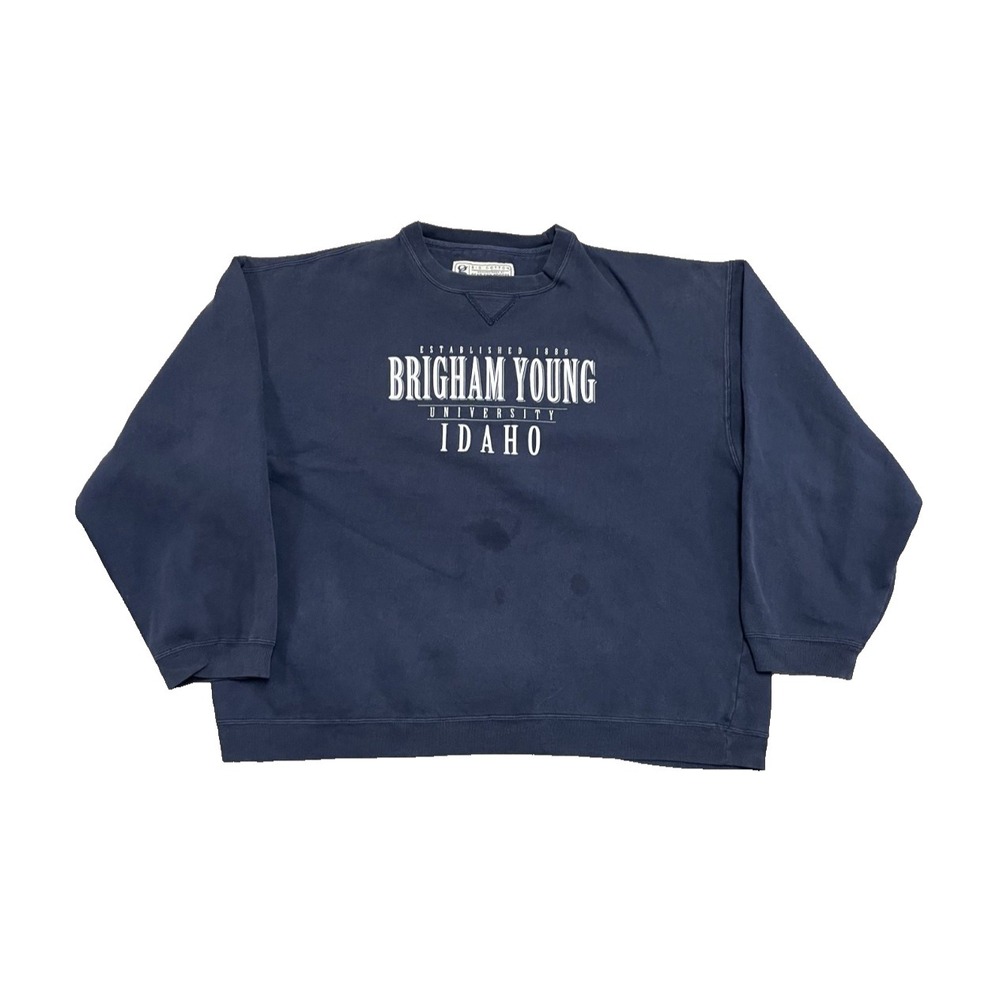 vintage Brigham Young Idaho University sweatshirt mens xl blue‎ 1990s